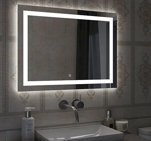 Зеркало с подсветкой Continent Rimini Led 70x50 белый ЗЛП680