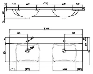 Раковина Ravak Classic 130 белый XJD01113000 Раковина Ravak Classic 130 белый XJD01113000, 2
