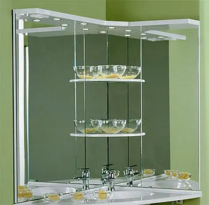 Зеркало с подсветкой Aquaton Корнер 100 R белый 1A0529K0KR01R, 3