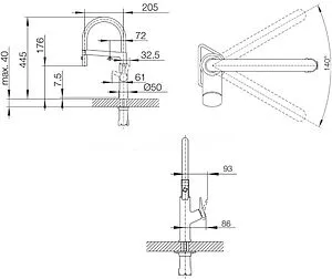 Смеситель для кухни с гибким изливом Blanco Solenta-S Senso рычаг справа нержавеющая сталь 522407 Смеситель для кухни с гибким изливом Blanco Solenta-S Senso рычаг справа нержавеющая сталь 522407, 2