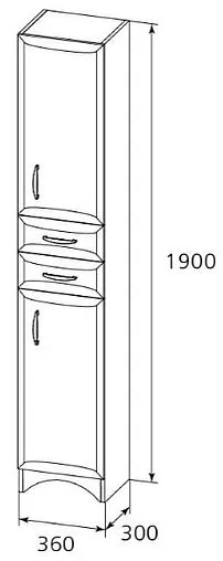 Шкаф-пенал напольный Milardo Victoria белый VIC3600M97 Шкаф-пенал напольный Milardo Victoria белый VIC3600M97