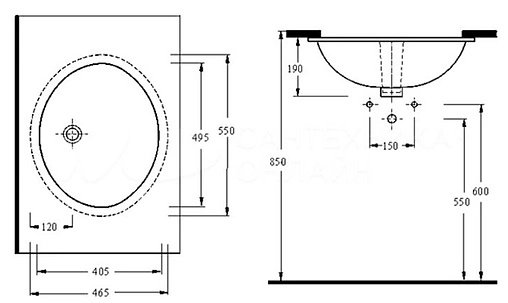 Раковина beWash Balaton 55 белый 91551001 Раковина beWash Balaton 55 белый 91551001