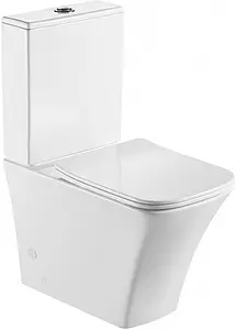 Унитаз-компакт безободковый BelBagno Marmi белый BB052CPR+BB052T Унитаз-компакт безободковый BelBagno Marmi белый BB052CPR+BB052T, 1