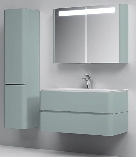 Тумба-умывальник подвесная Am.Pm Sensation 100 мятный M30FHX1002GG+M30WPC1001WG