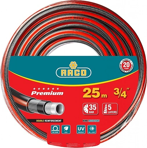 Шланг поливочный армированный ¾&quot; x 25м Raco Premium 40300-¾-25