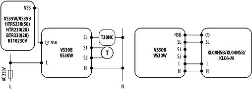 Проводной комнатный терморегулятор НО/НЗ 230В Salus EXPERT NSB черный VS30B
