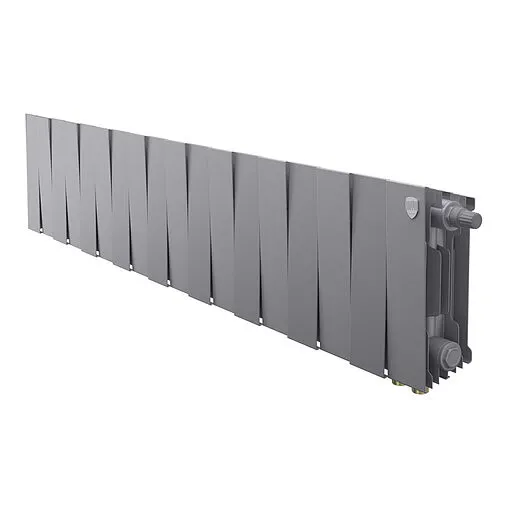 Радиатор биметаллический 18 секций нижнее правое подключение Royal Thermo PianoForte 200 VDR80 Silver Satin RTPSSVDR8020018