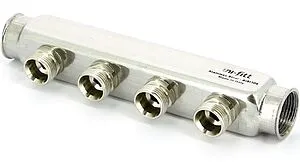 Коллектор распределительный проходной 4 отвода 1&quot;в/в x ¾&quot;ек Uni-fitt 430I4304, 5