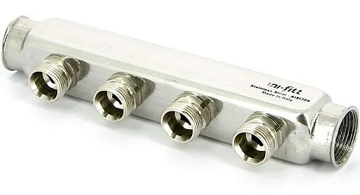 Коллектор распределительный проходной 4 отвода 1&quot;в/в x ¾&quot;ек Uni-fitt 430I4304