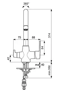 Смеситель для кухни с подключением к фильтру Vidima Uno хром BA356AA, 3