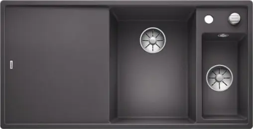Мойка кухонная Blanco Axia III 6 S-F 100 R (доска стекло) тёмная скала 523490