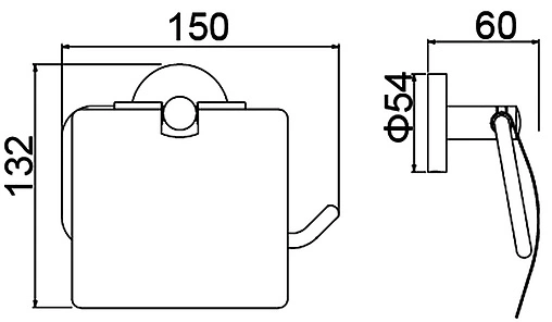 Держатель туалетной бумаги Timo Saona чёрный матовый 13042/03