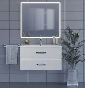 Зеркало с подсветкой Uperwood Upd Foster 90 белый/серебро 291020580, 5