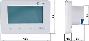 Беспроводной комнатный двухпозиционный регулятор котла Stout ST-293v2 белый STE-0101-029321, 2
