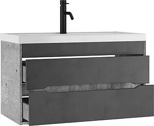 Тумба под умывальник подвесная Домино Loft 90 бетон DL5604T, 4