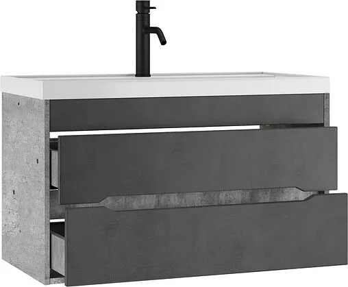 Тумба под умывальник подвесная Домино Loft 90 бетон DL5604T