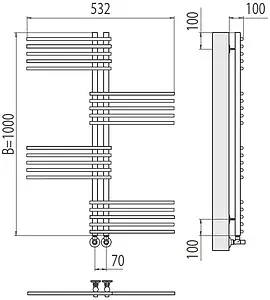 Полотенцесушитель водяной лесенка Terminus Европа П20 70х1000 полированная сталь 4670078530615 Полотенцесушитель водяной лесенка Terminus Европа П20 70х1000 полированная сталь 4670078530615, 2
