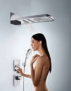 Вентиль переключающий на 3 потребителя Hansgrohe ShowerSelect чёрный матовый 15764670, 5
