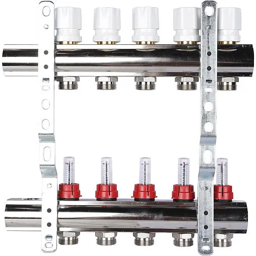 Группа коллекторная с расходомерами 5 отводов 1&quot;в/в x ¾&quot;ек Luxor CD 477/5 15662705N