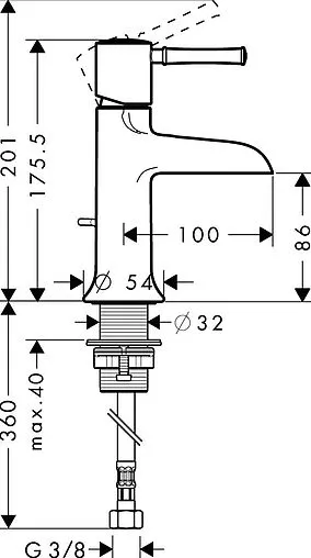 Смеситель для раковины Hansgrohe Talis Classic 90 хром 14127000