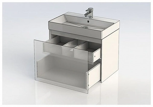Тумба под умывальник подвесная Aquanet Йорк 70 белый 00202093