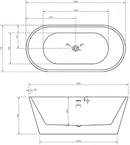Ванна акриловая отдельностоящая Abber 150x75 AB9320-1.5 Ванна акриловая отдельностоящая Abber 150x75 AB9320-1.5, 2