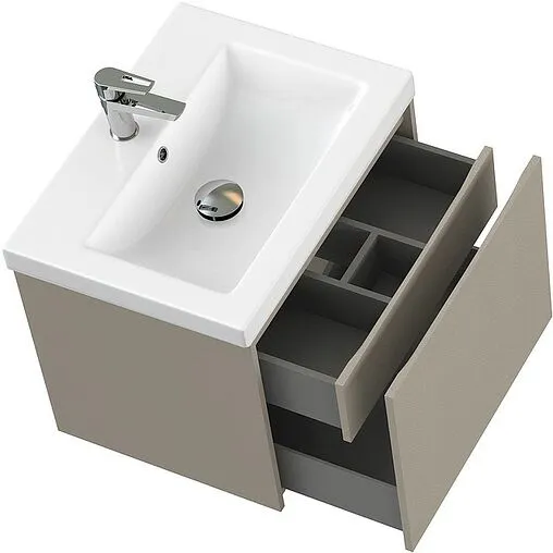 Тумба-умывальник подвесная Cersanit Grande 60 бежевый 64309+S-UM-COM60/1-w