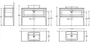 Тумба-умывальник напольная Kerama Marazzi Plaza Classic Neo 120 1+1 капучино PL.CN.120.1+1\\CAP.M+ Тумба-умывальник напольная Kerama Marazzi Plaza Classic Neo 120 1+1 капучино PL.CN.120.1+1\\CAP.M+, 2