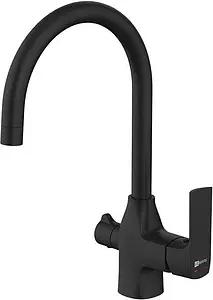 Смеситель для кухни с подключением к фильтру Lemark Ursus чёрный матовый LM7261BL Смеситель для кухни с подключением к фильтру Lemark Ursus чёрный матовый LM7261BL, 1