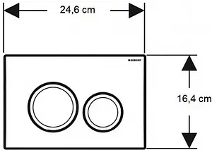 Клавиша смыва для унитаза Geberit Delta 20 115.127.11.1 альпийский белый, 2