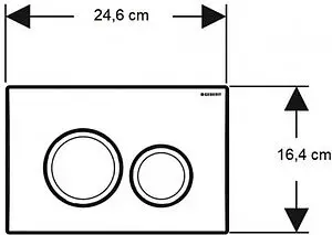 Клавиша смыва для унитаза Geberit Delta 20 115.127.21.1 хром глянцевый, 2