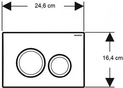 Клавиша смыва для унитаза Geberit Delta 20 115.127.21.1 хром глянцевый