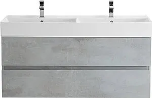 Тумба-умывальник подвесная Cezares Molveno 46 120 Beton MOLVENO 46-120-2C-SO-2-BET+CZR-MIL-120-2-LVB Тумба-умывальник подвесная Cezares Molveno 46 120 Beton MOLVENO 46-120-2C-SO-2-BET+CZR-MIL-120-2-LVB, 1