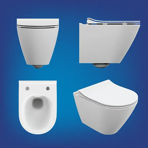 Комплект 6 в 1 Cersanit City Smart CO DPL EO slim LP/Link Pro/Twins 68308 с кнопкой Twins черный матовый с рамкой золото LP Комплект 6 в 1 Cersanit City Smart CO DPL EO slim LP/Link Pro/Twins 68308 с кнопкой Twins черный матовый с рамкой золото LP