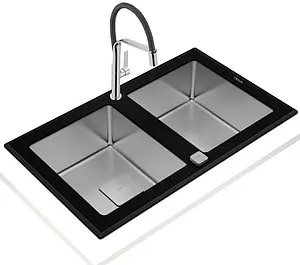 Мойка кухонная Teka Diamond RS15 2B 86 нержавеющая сталь/чёрное стекло 115030017 Мойка кухонная Teka Diamond RS15 2B 86 нержавеющая сталь/чёрное стекло 115030017, 3