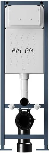 Инсталляция для подвесного унитаза Set 4 в 1 Am.Pm ErgoFit I012711.0338 с кнопкой черный матовый