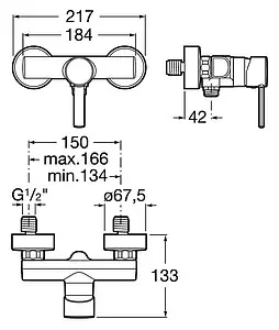 Смеситель для душа Roca Targa хром 5A2160C00 Смеситель для душа Roca Targa хром 5A2160C00, 2