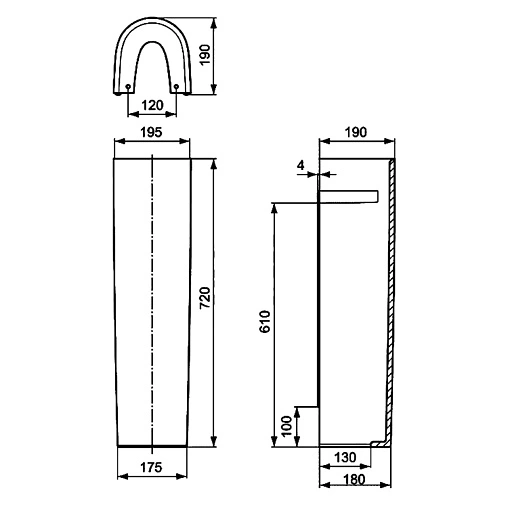 Пьедестал Ideal Standard Connect белый E797301
