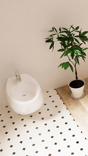 Биде подвесное Sanita Luxe Ringo белый BD.WH/Ringo/C/WHT.G/S1