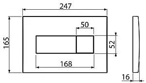 Клавиша смыва для унитаза AlcaPlast M375 золото Клавиша смыва для унитаза AlcaPlast M375 золото, 2