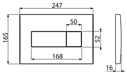 Клавиша смыва для унитаза AlcaPlast M375 золото