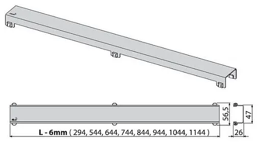 Решетка для лотка 1144мм AlcaPlast Design-1150LN