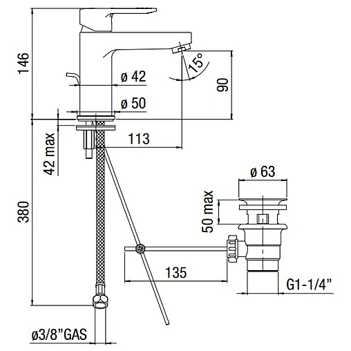 Смеситель для раковины Nobili New Road хром RD00118/1CR