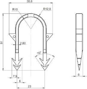 Скоба якорная для трубы в кассете 14-20мм Uni-Fitt 857K2530 Скоба якорная для трубы в кассете 14-20мм Uni-Fitt 857K2530, 2