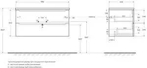 Тумба-умывальник подвесная BelBagno ETNA 100 Rovere Moro ETNA-1000-2C-SO-RW-P+, 2