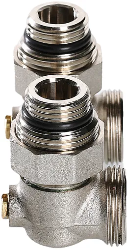 Узел нижнего подключения радиатора угловой ¾&quot;ек x ¾&quot;ек (½&quot;н) Valtec VT.345.KNA.E04