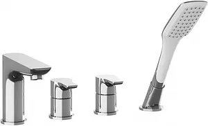 Смеситель на борт ванны на 4 отверстия Excellent Oxalia хром AREX.9033CR, 1