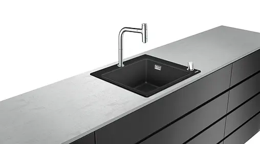 Мойка кухонная с встроенным смесителем Hansgrohe C51-F450-06 56x51 черный 43217000