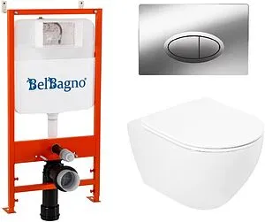 Комплект 5 в 1 BelBagno Stylus CZR-513-TH-R/CZR2316SC/BB026/BB051CR с кнопкой хром глянцевый Комплект 5 в 1 BelBagno Stylus CZR-513-TH-R/CZR2316SC/BB026/BB051CR с кнопкой хром глянцевый, 1