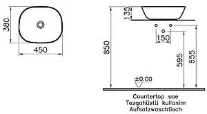 Раковина VitrA Plural 45 черный матовый 7810B483-0016 Раковина VitrA Plural 45 черный матовый 7810B483-0016, 2